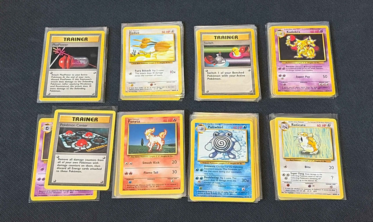 71 Card Pokemon Base Set Collection with duplicates