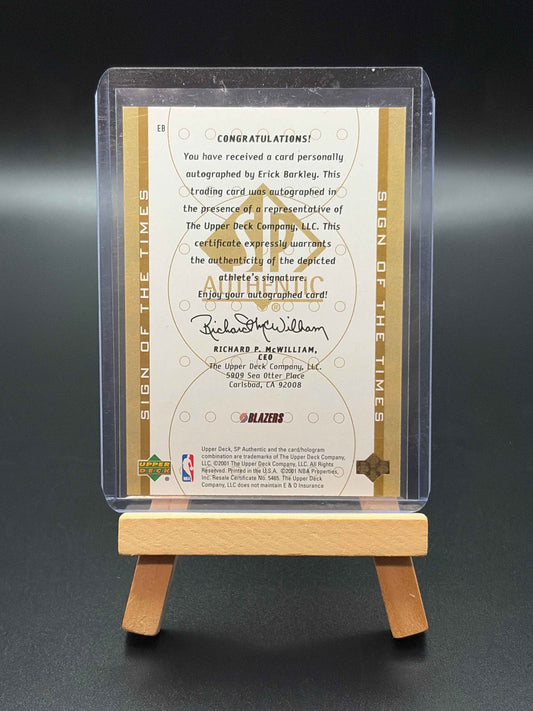 2001 Autographed Erick Barkley.