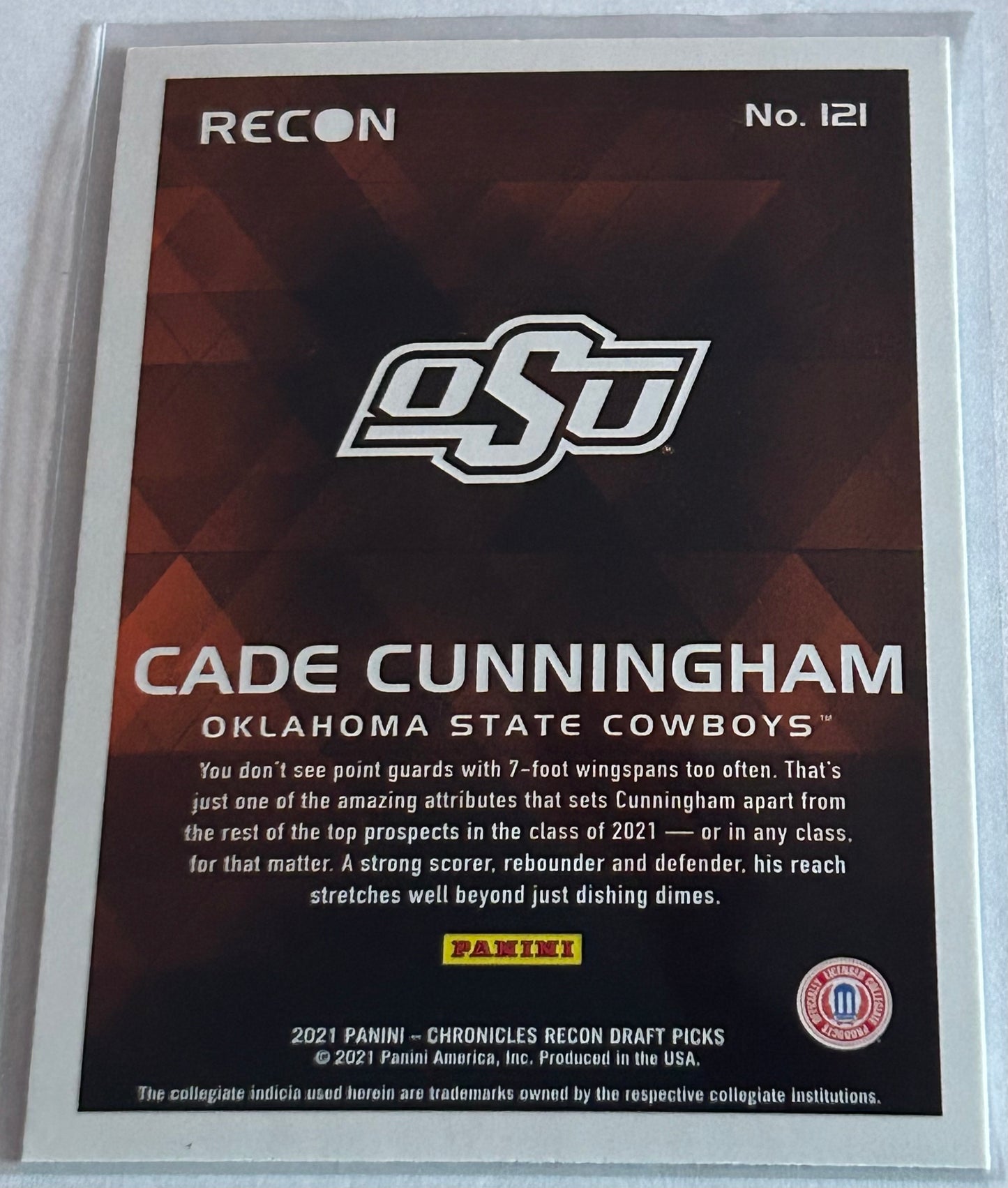 2021 Panini Chronicles Recon Draft Picks Cade Cunningham