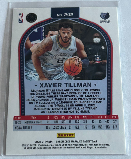 2020-2021 Chronicles Marquee Basketball Xavier Tillman Green Parallel