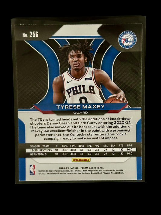 2020-2021 Panini - Prizm Basketball Rookie Card Tyrese Maxey
