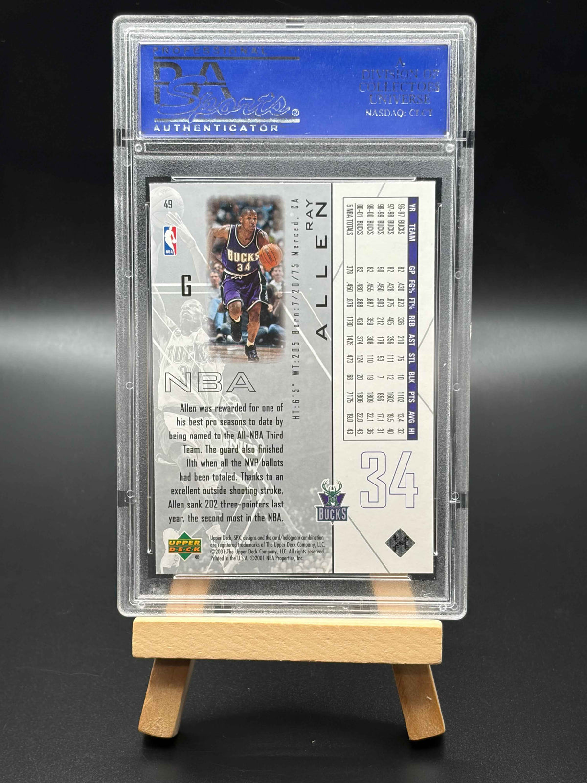 2001 SPX Ray Allen PSA Graded 9