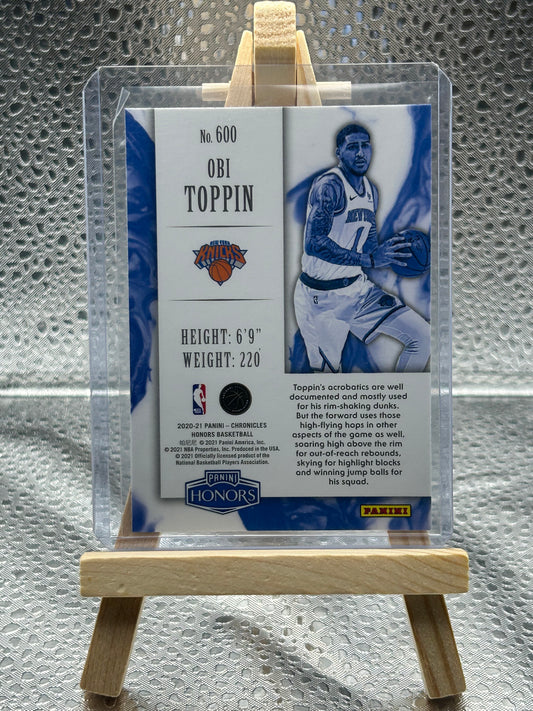 2020-2021 Panini Chronicles Honors Basketball Obi Toppin Rookie Card