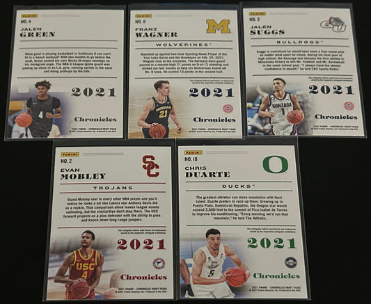 2021 Panini Chronicles Draft picks 5 Rookie Card lot #1