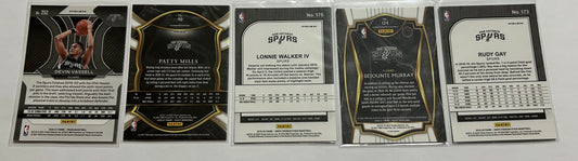 San Antonio Spurs 5 Card Parallel Basketball Lot #1