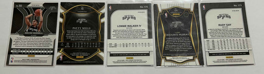 San Antonio Spurs 5 Card Parallel Basketball Lot #1