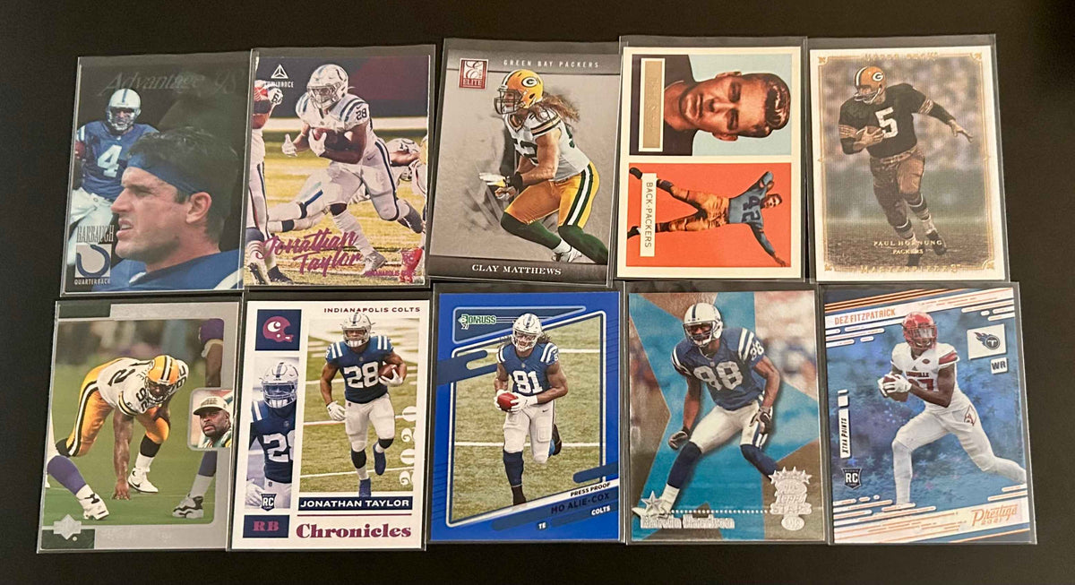 NFL Mixed Teams and Players 10 Card Lot