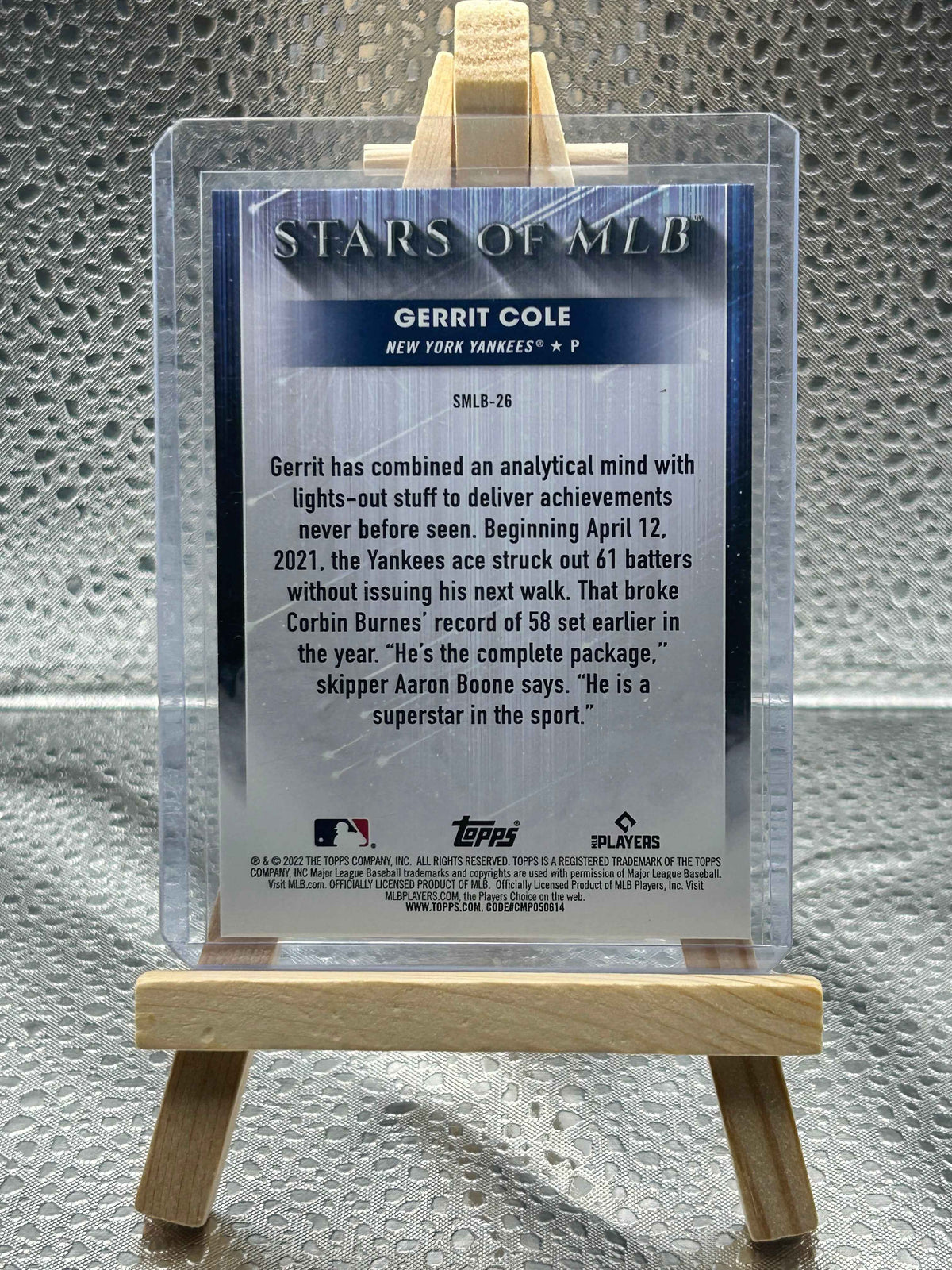 2022 Gerrit Cole Topps Stars of the MLB