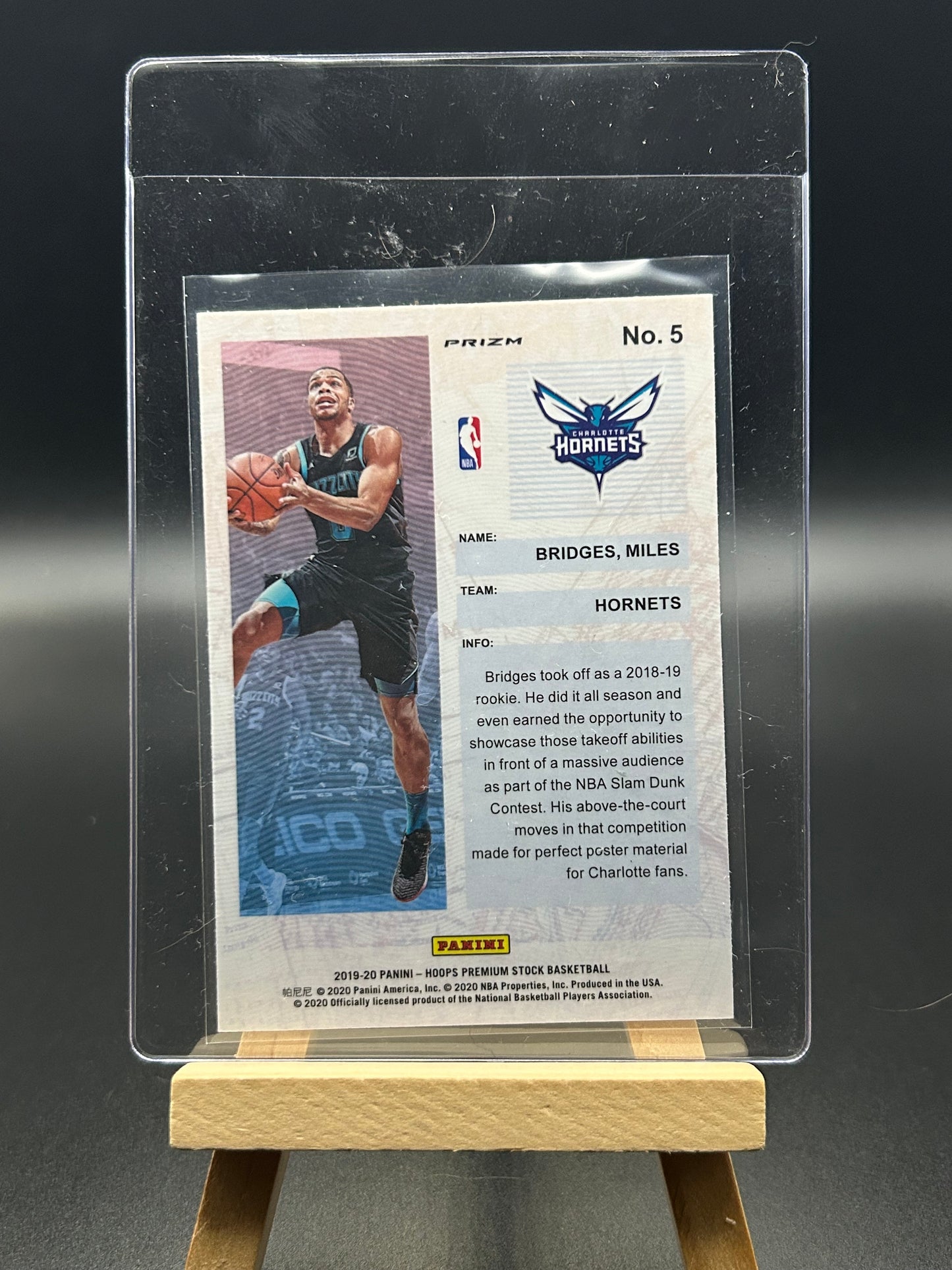 2019-2020 Hoops Premium Stock Miles Bridges Frequent Flyers Orange