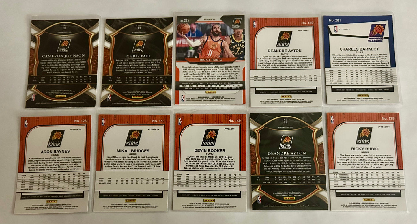 Phoenix Suns Parallel Card Lot 10 Card Lot #2