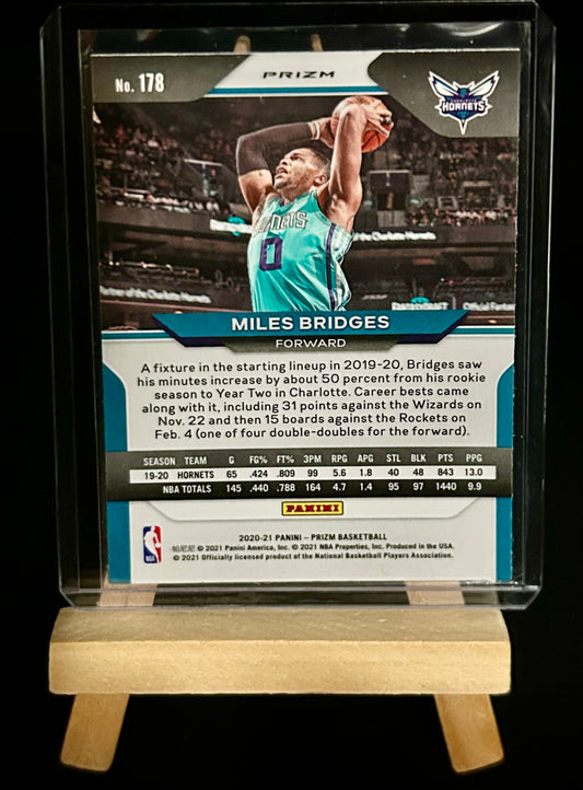 2020-2021 Panini Prizm Fast Break Prizms #178 Miles Bridges