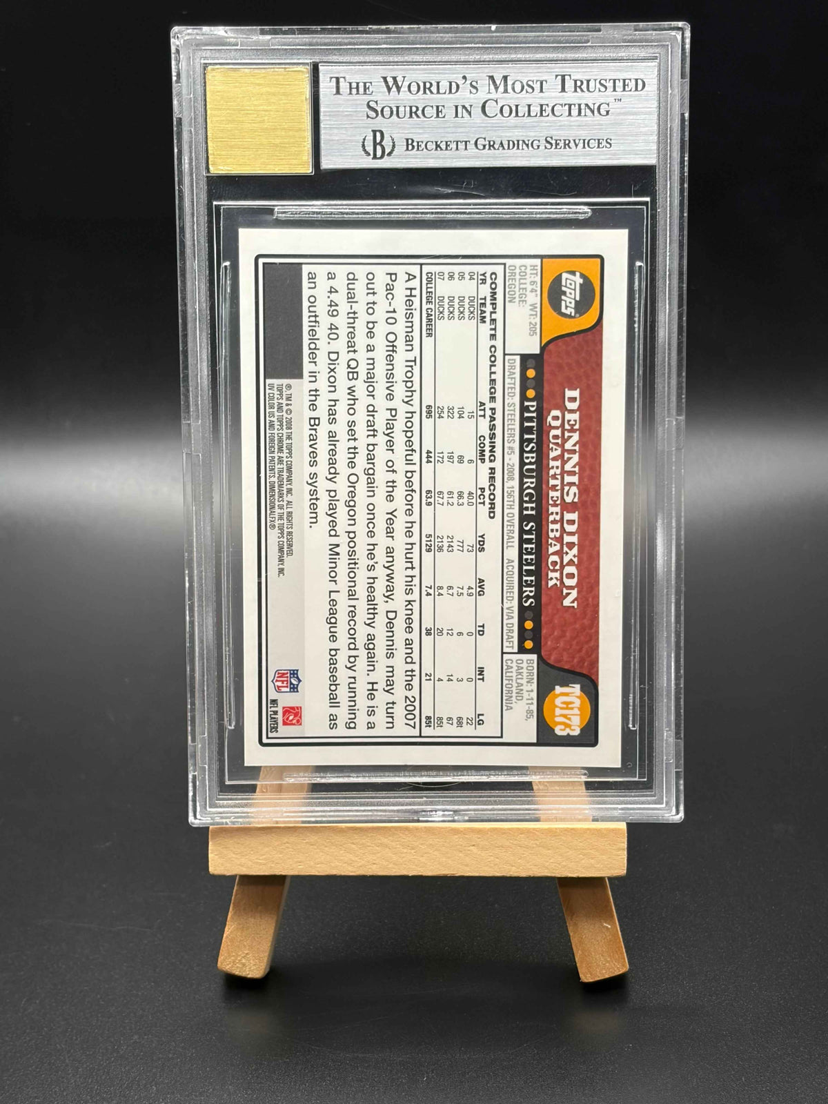 2008 Topps Chrome Rookie Autographs Dennis Dixon