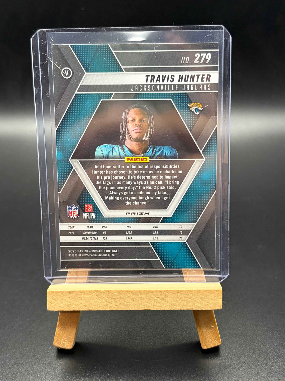 2025 Panini Mosaic Travis Hunter Purple Scope Rookie Variation