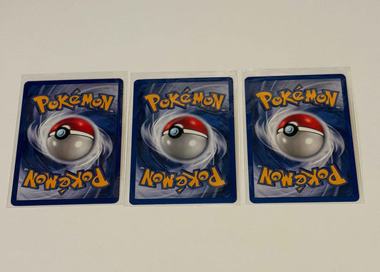 Ponyta- Base Set (BS) Common 3 card lot NM