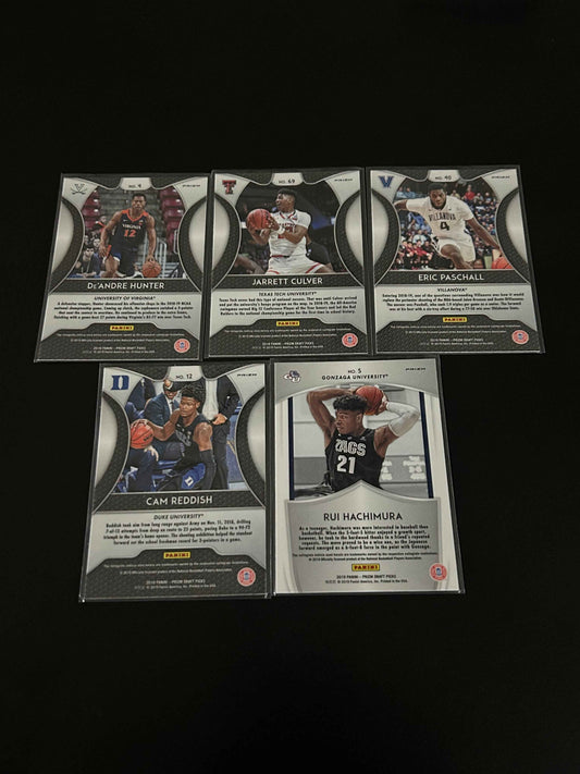 2019 Panini Prizm Draft Picks 5 card Red Parallel lot