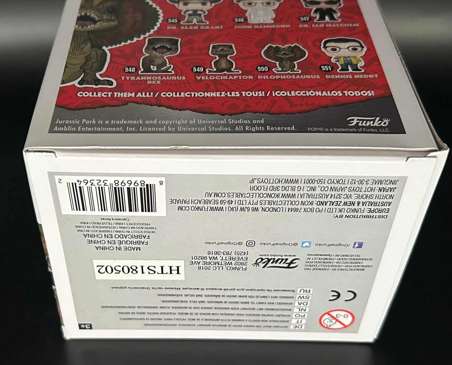 Funko Pop Dilophosaurus 550 Target Exclusive Jurassic Park 25th Anniversary Red