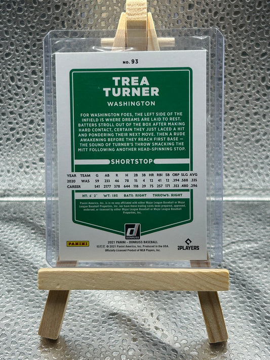 2021 Donruss Baseball Trea Turner Purple Parallel