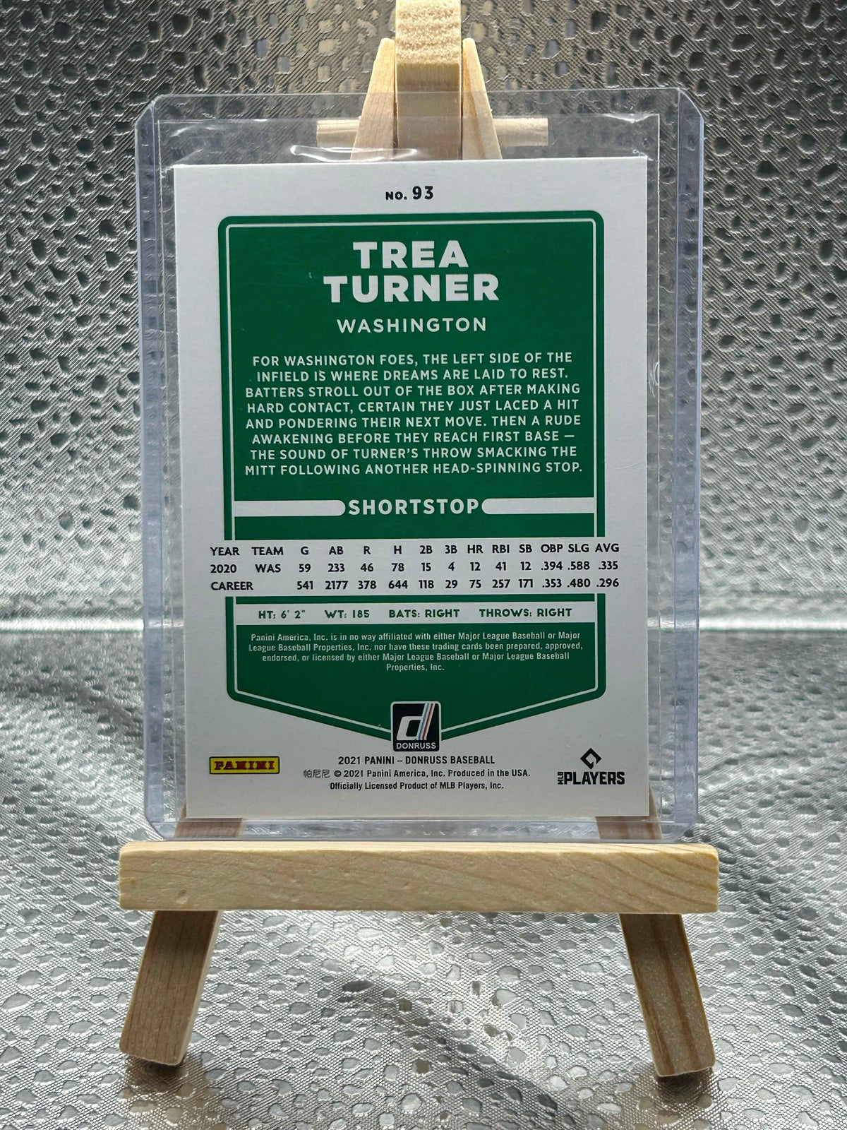 2021 Donruss Baseball Trea Turner Purple Parallel