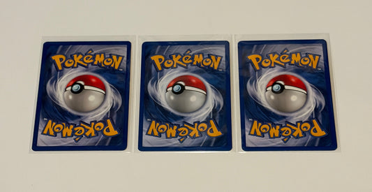 Ponyta- Base Set (BS) Common 3 card lot LP (Read Description)