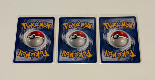 Ponyta- Base Set (BS) Common 3 card lot LP (Read Description)
