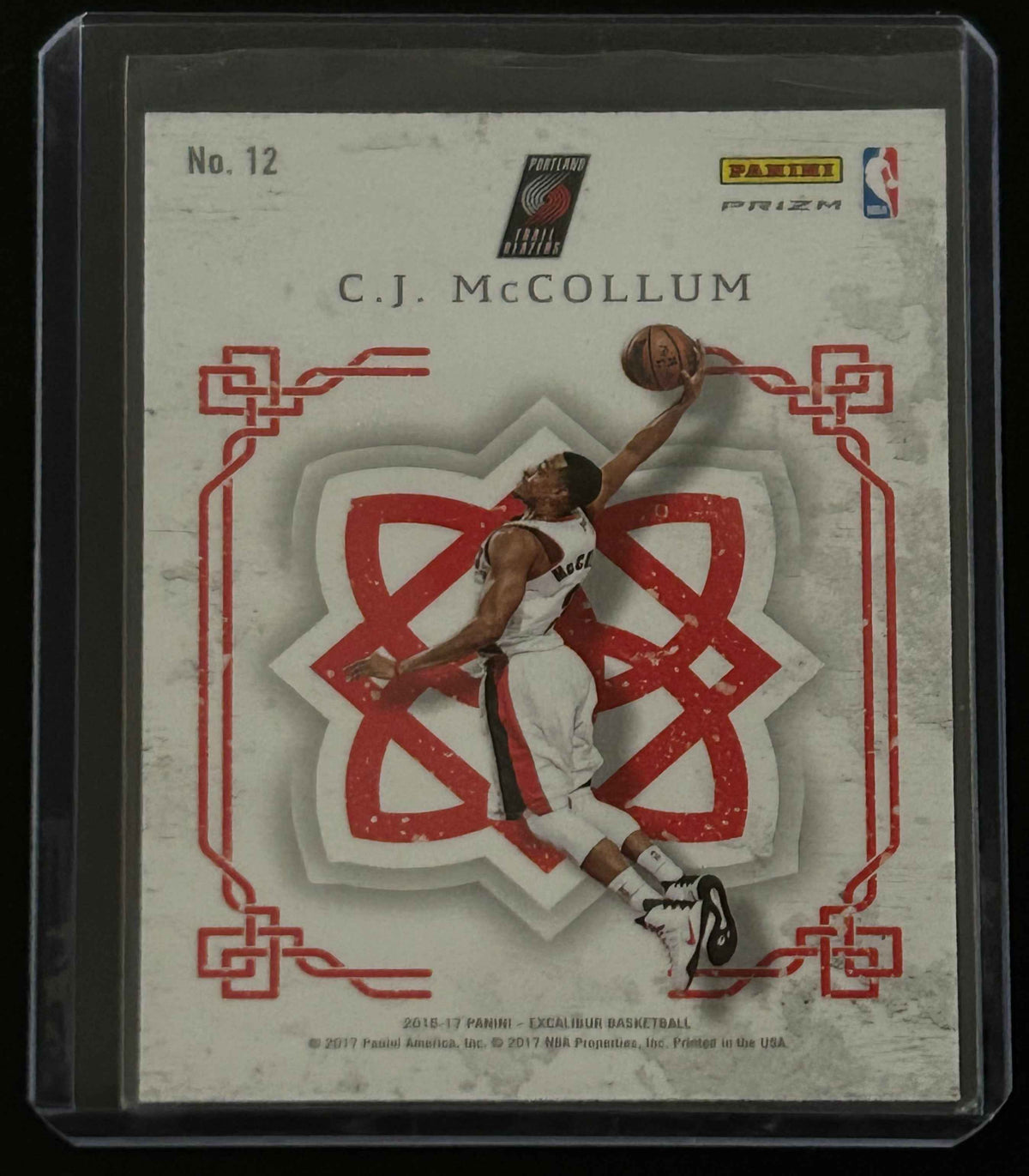 2016-17 Panini Excalibur Crusade Silver Prizm CJ McCollum