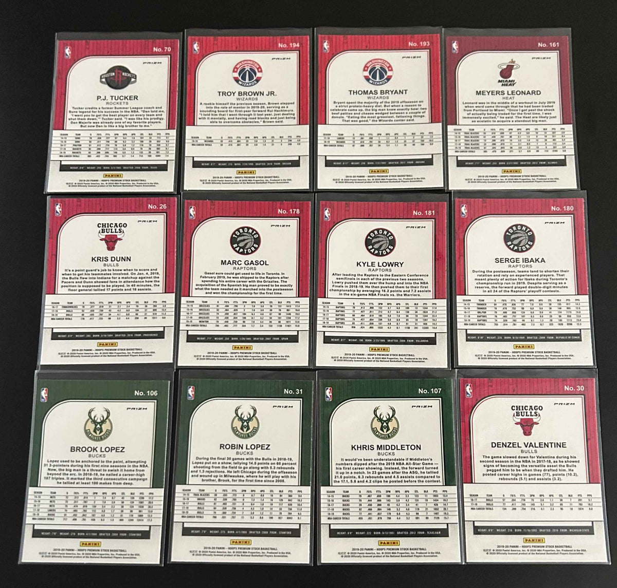2019-2020 Hoops Premium Stock Basketball 12 Card Purple Disco Parallel card lot