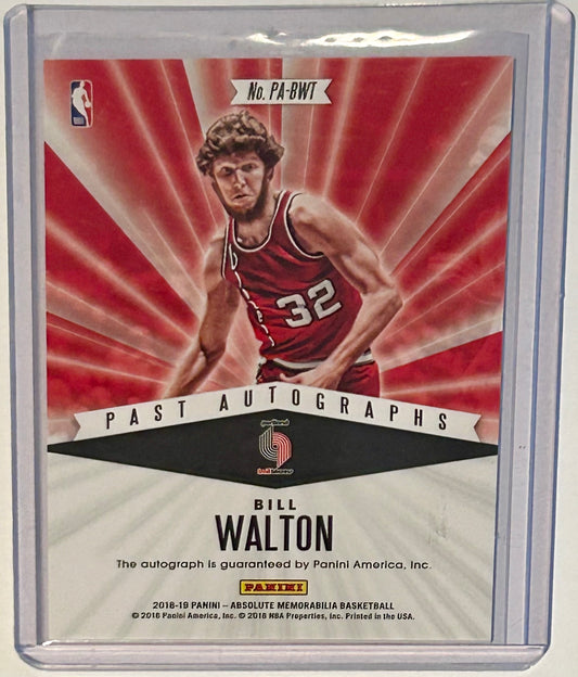 2018-2019 Absolute Memorabilia Bill Walton Auto 03/99
