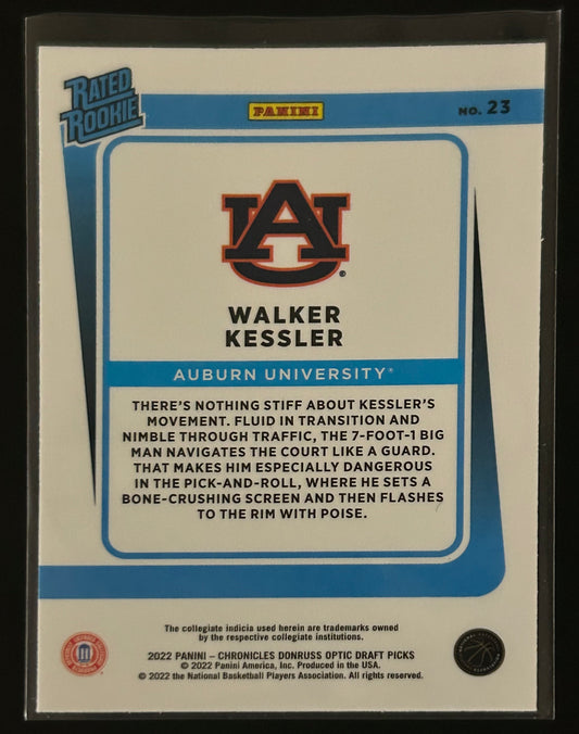 2022 Panini - Chronicles Donruss Optic Draft Picks Walker Kessler Rated Rookies