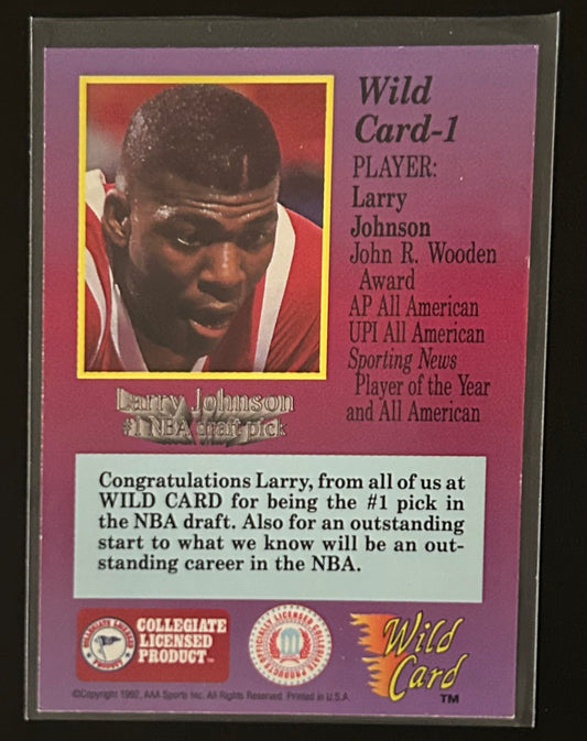 1992 Wild card 1st Edition Larry Johnson #2
