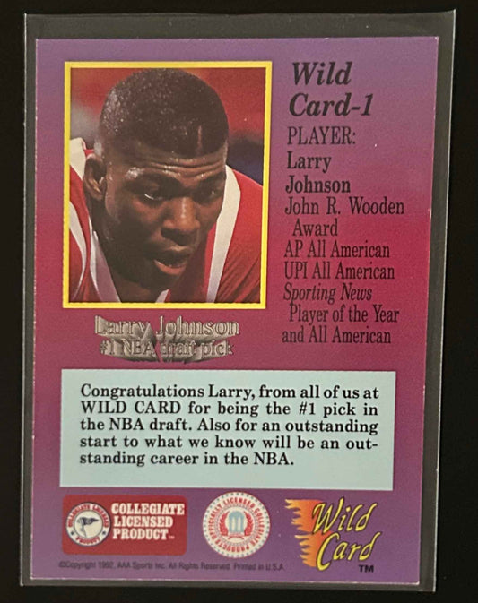 1992 Wild card 1st Edition Larry Johnson #2