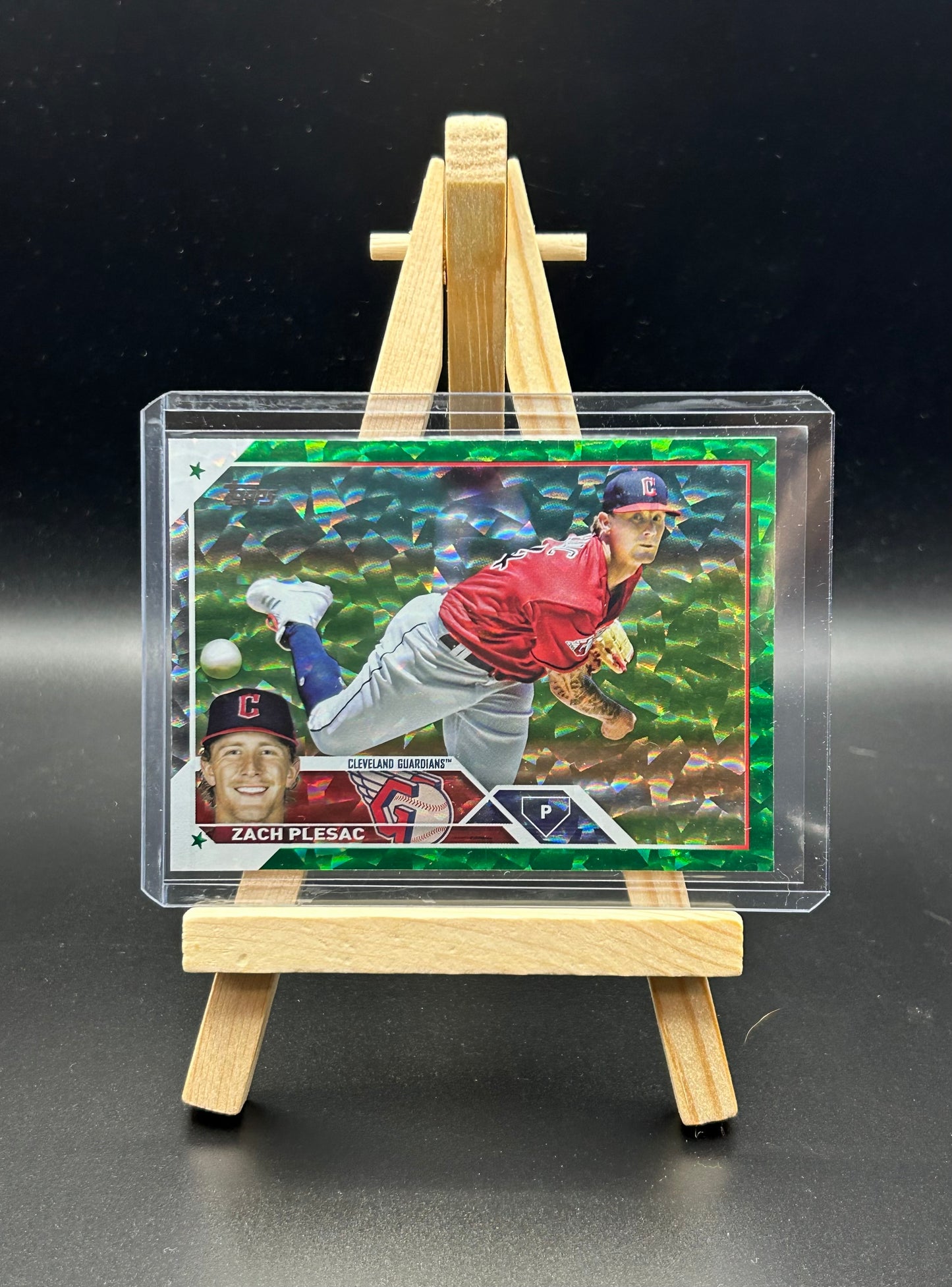 2023 Topps Chrome Zach Plesac Green Refracter /499 #476