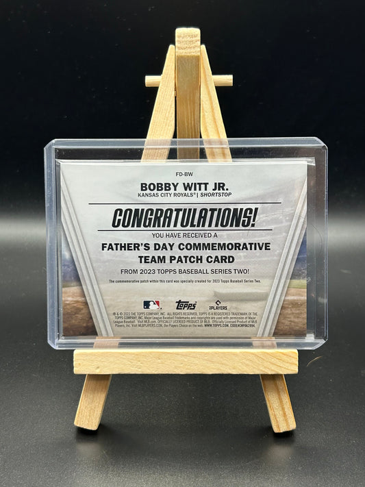 2023 Topps Bobby Witt Jr. Father’s Day Patch Card – Team Commemorative