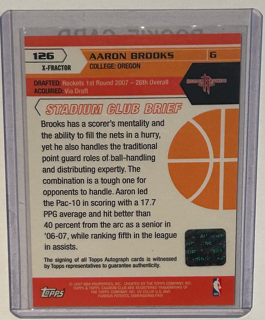 2007-08 Topps Stadium Club X-Fractor Rookie Aaron Brooks Auto