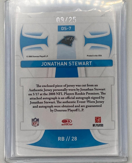2008 Carolina Panthers Jonathan Stewart Jersey, auto and #/25