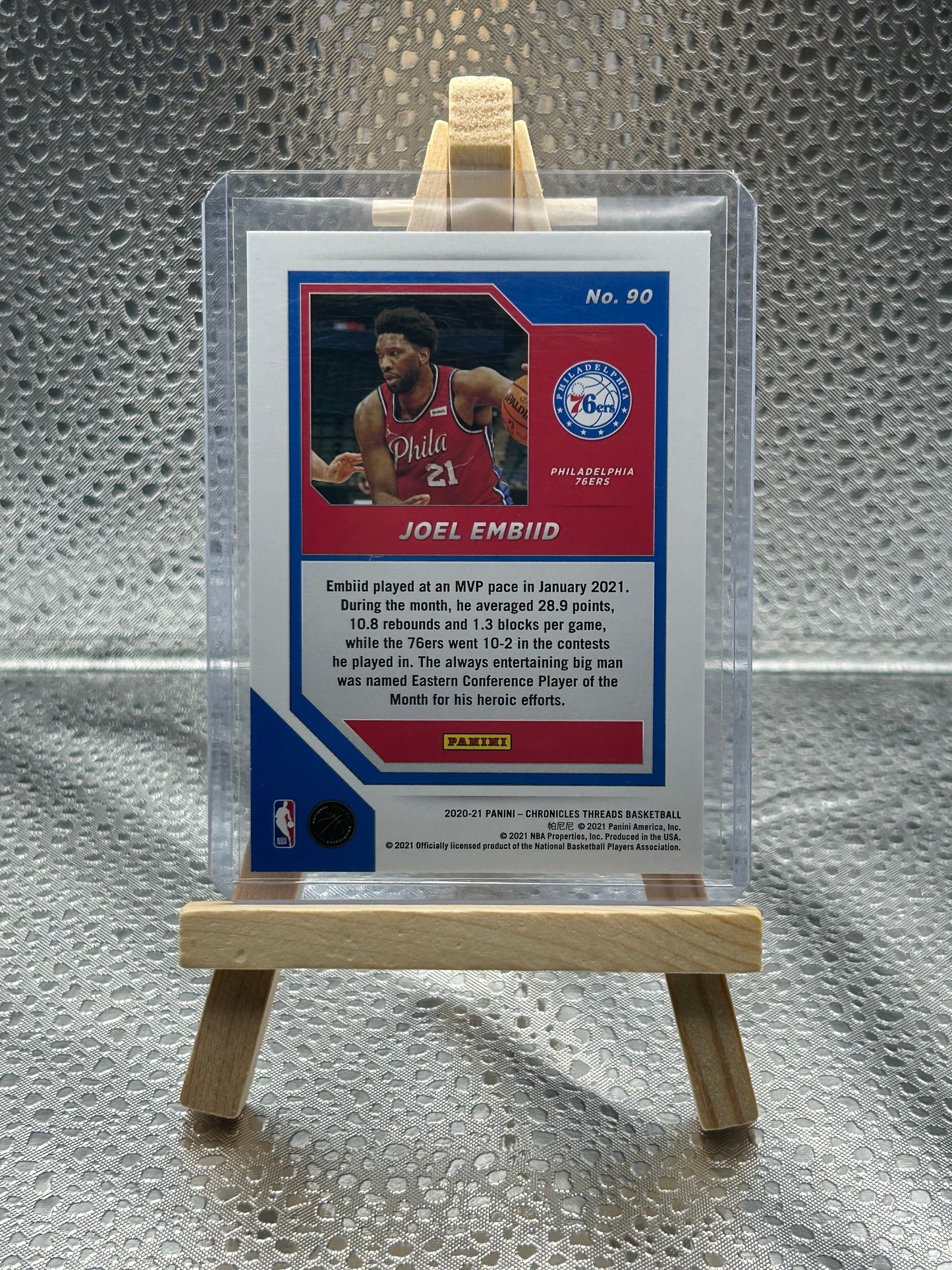 2020-2021 Panini Chronicles Threads Joel Embiid