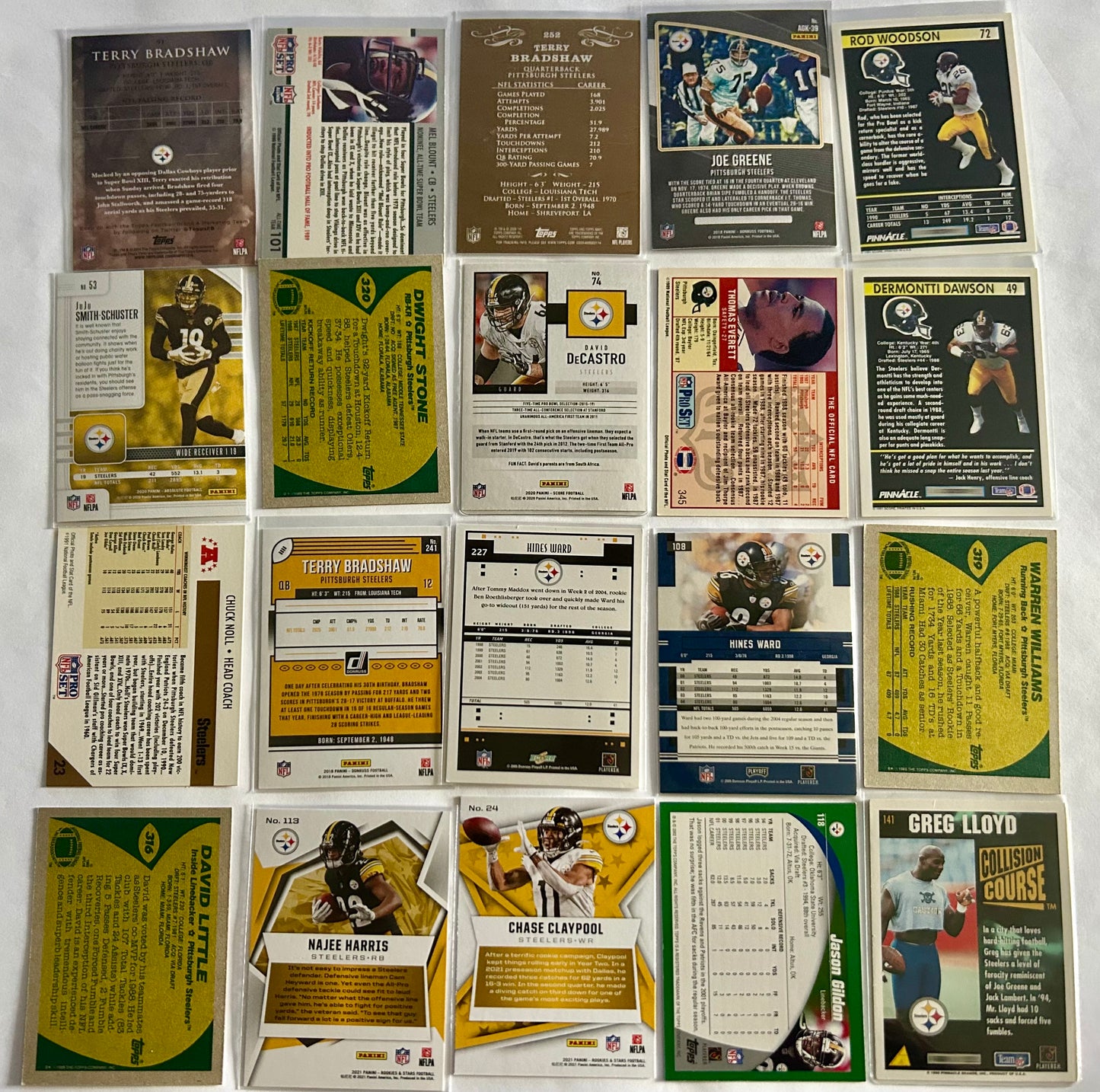 NFL Pittsburgh Steelers $5 20 Card Lot #4