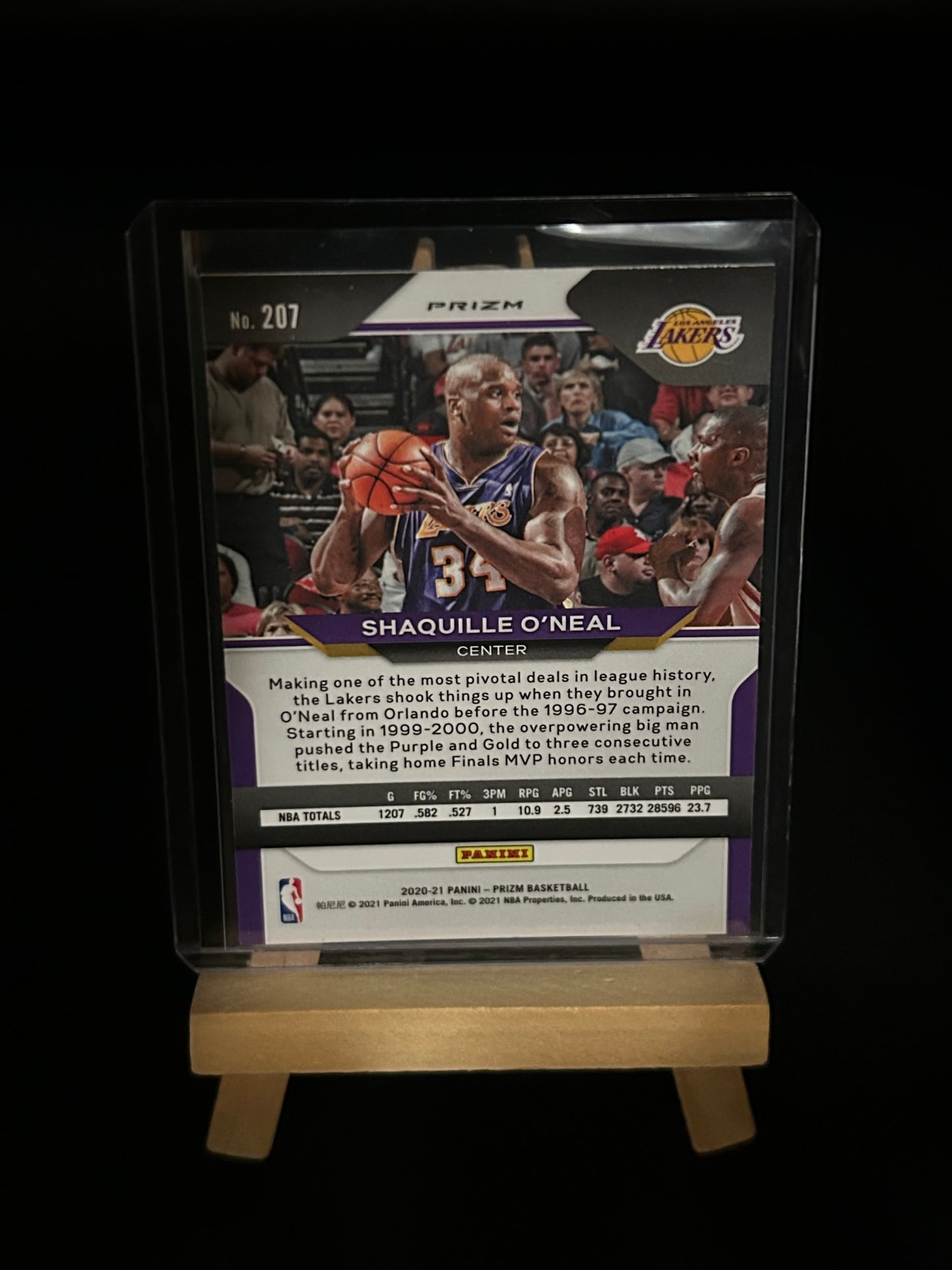 2020- 2021 Shaquille O’Neal Cracked Ice Prizm Panini Prizm Basketball Parallel Card #1