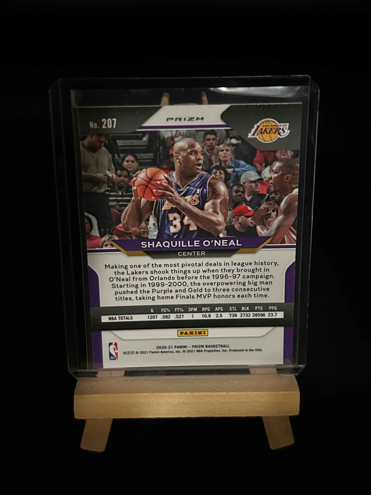 2020- 2021 Shaquille O’Neal Cracked Ice Prizm Panini Prizm Basketball Parallel Card #1