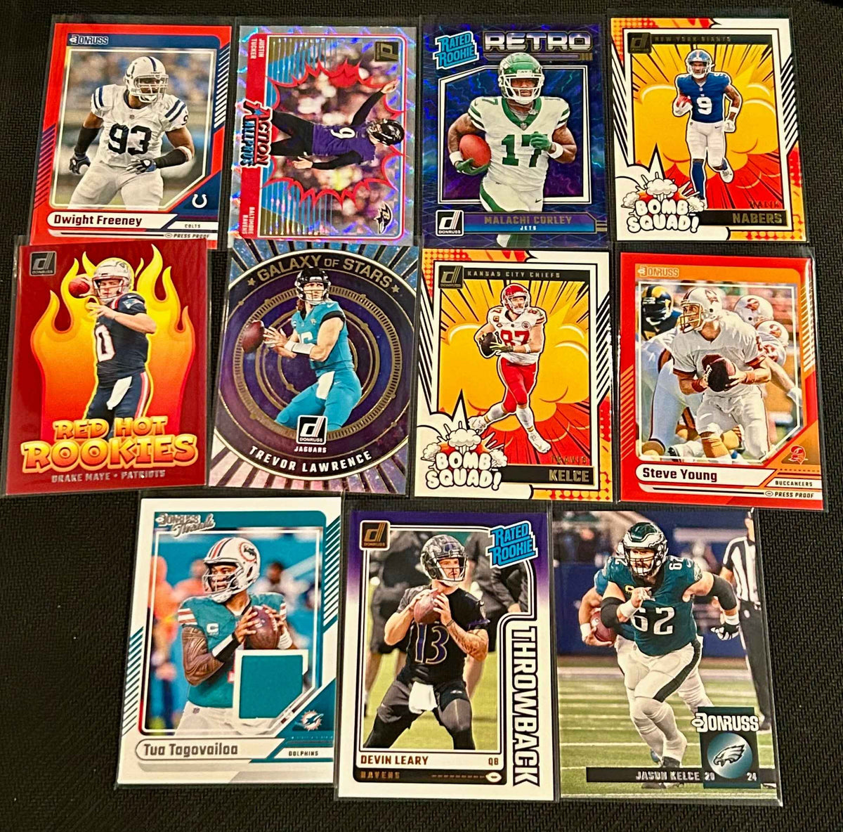 2024 Panini - Donruss Football 145 Card lot with Jersey Card Included