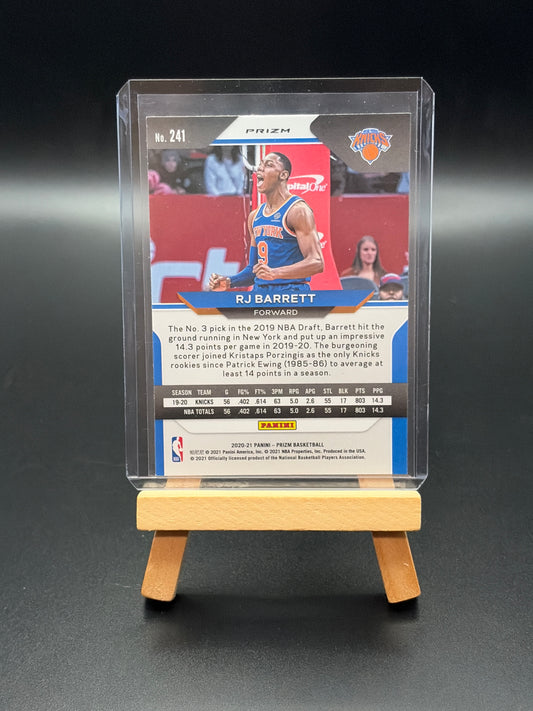 2020-21 Panini Prizm RJ Barrett Orange Cracked Ice Prizm Parallel Basketball Card