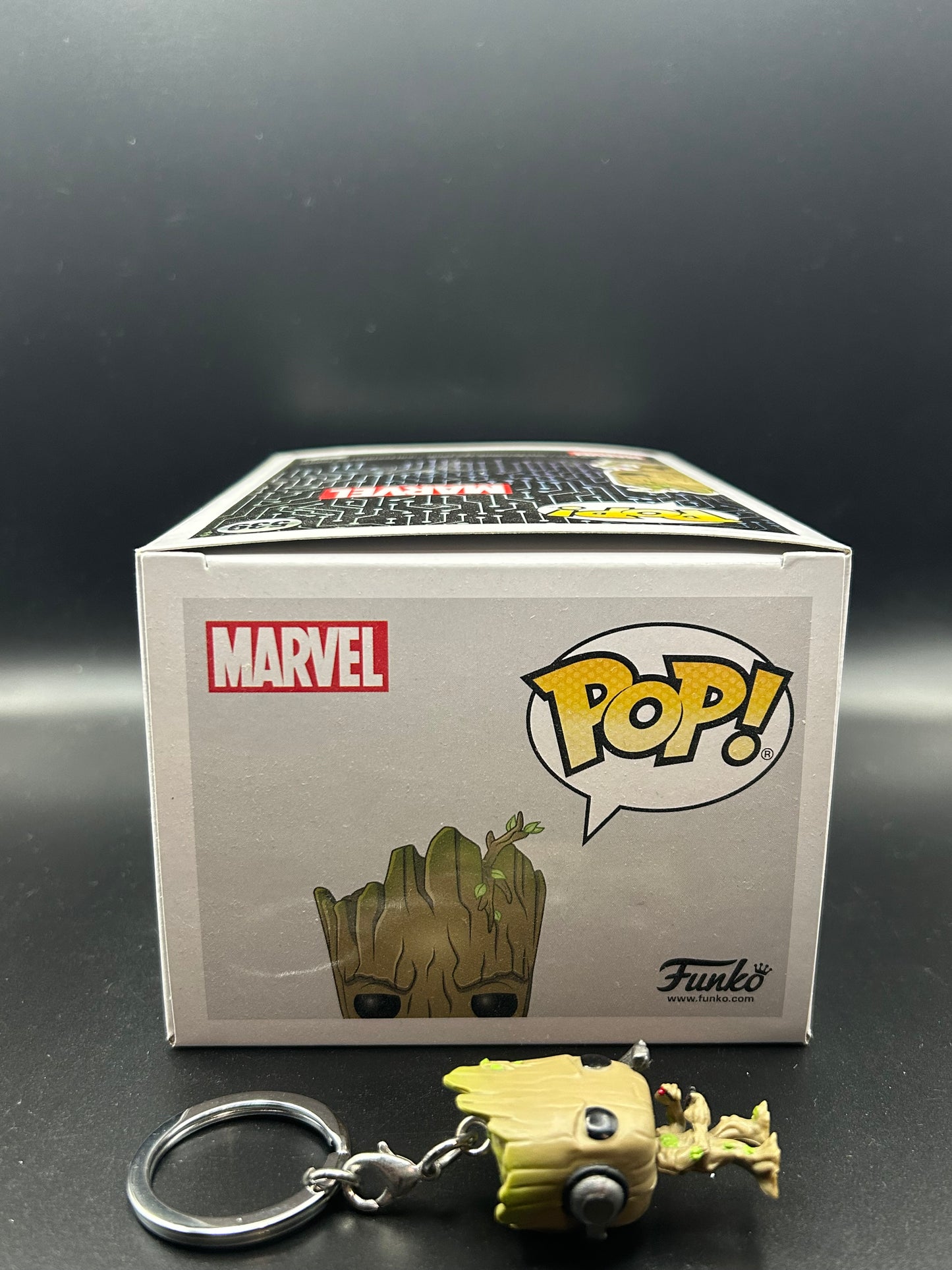 Gamer Groot Funko Pop and Mini key chain GameStop Exclusive