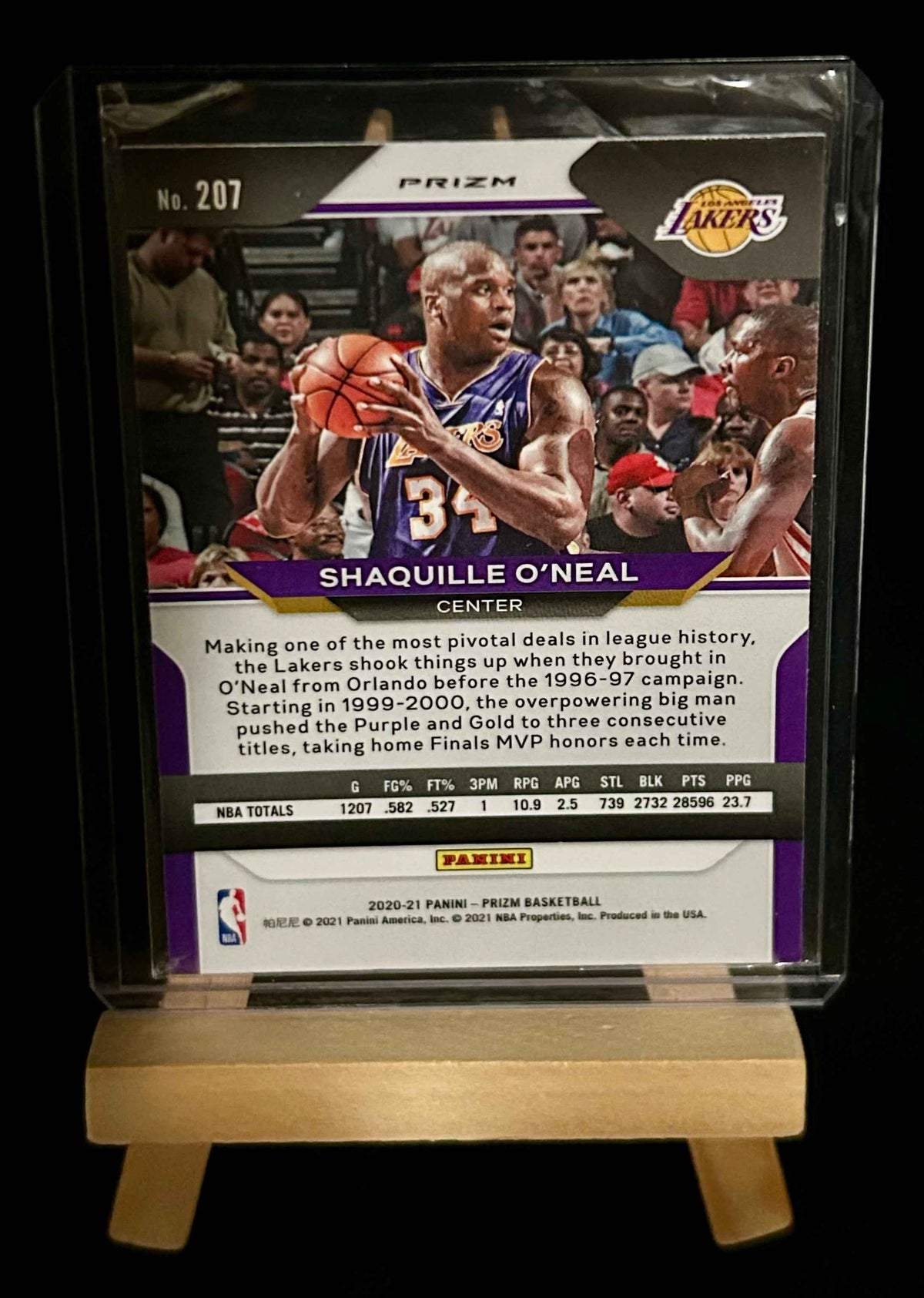 2020- 2021 Shaquille O’Neal Cracked Ice Prizm Panini Prizm Basketball Parallel Card #2