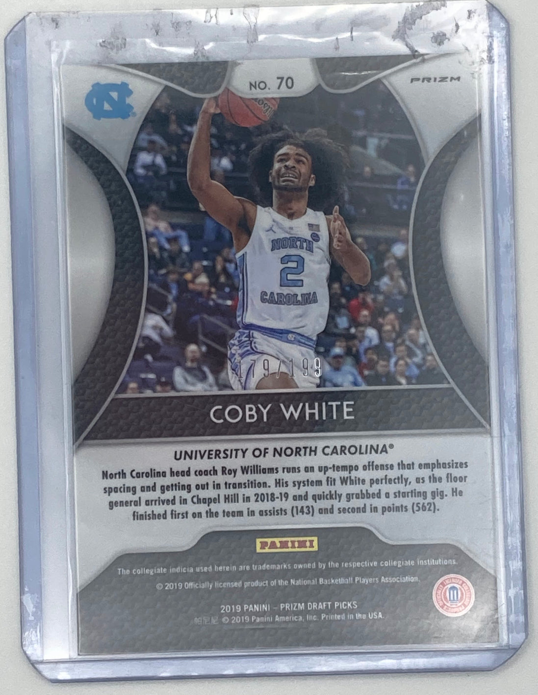 2019 Prizm Draft Picks Numbered Coby White