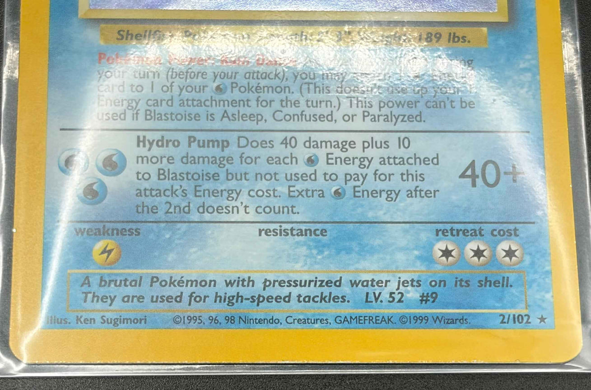 Blastoise (002/102)- Base Set (BS)Holo Rare NM-LP