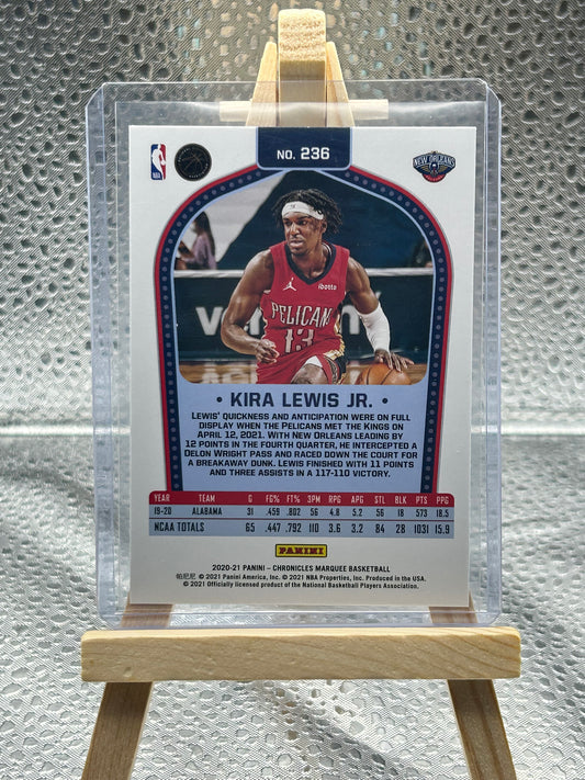 2020-2021 Chronicles Marquee Basketball Kira Lewis Jr Teal Parallel Rookie Card