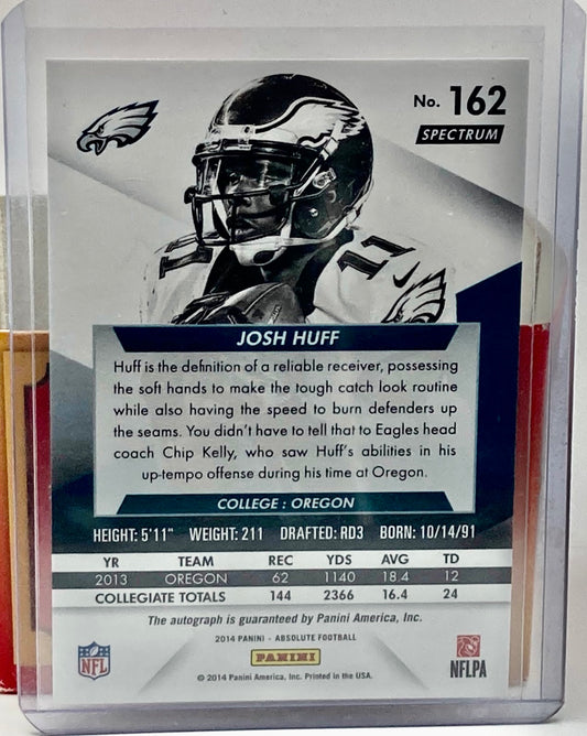 Josh Huff Philadelphia Eagles 2014 Rookie Card Signed, and Numbered.
