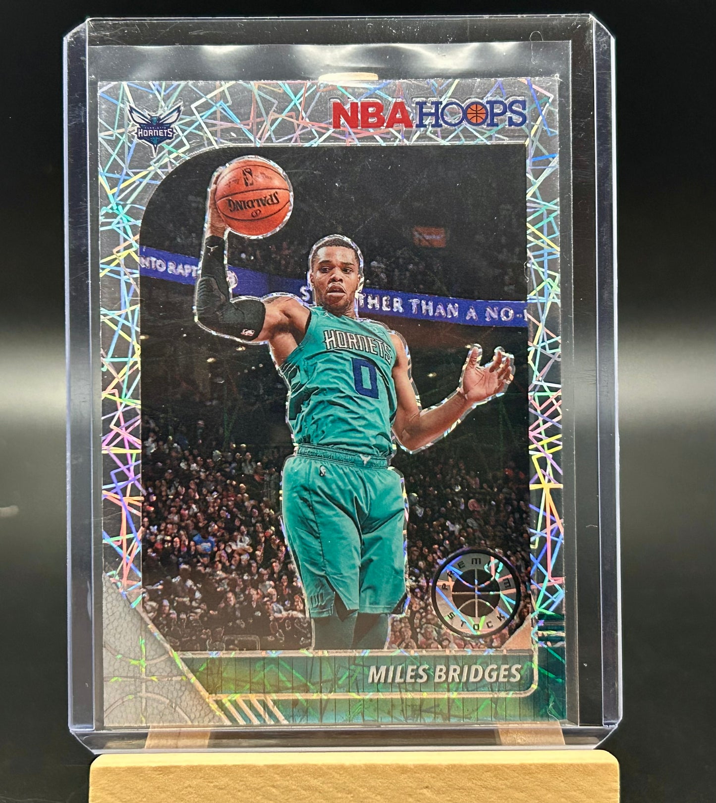2019-2020 Panini Hoops Premium Stock Charlotte Hornets Miles Bridges Lazer Parallel Card