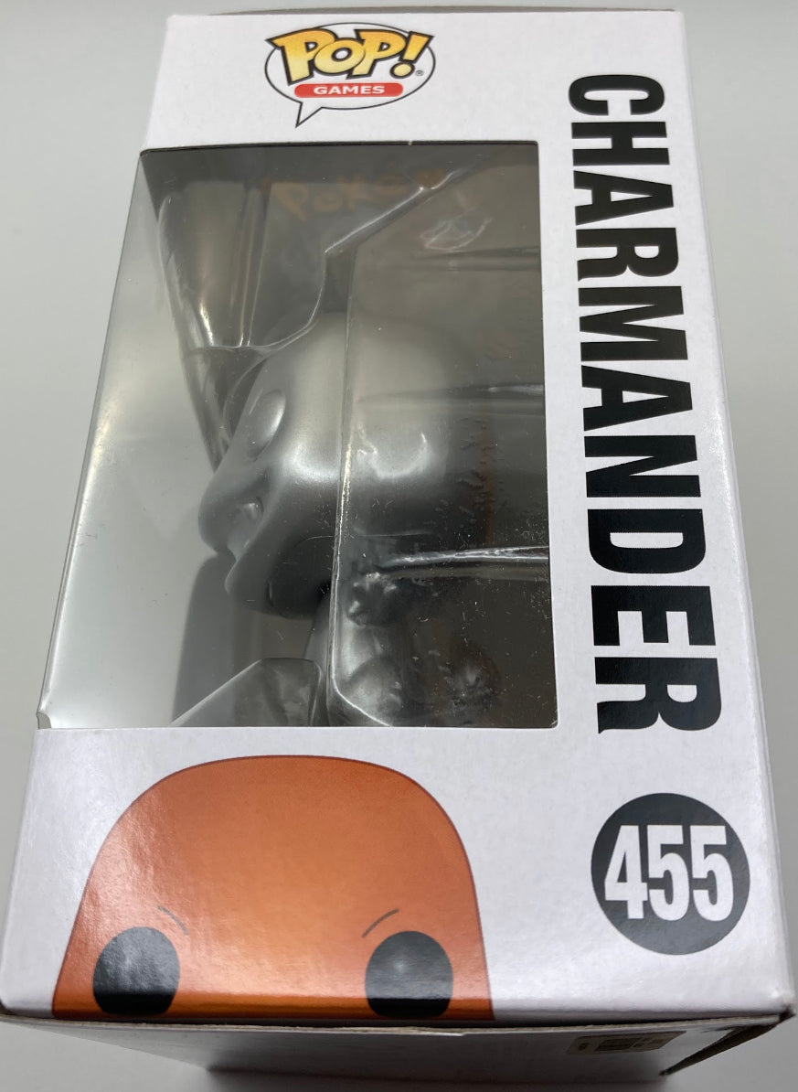 Funko Pop! Metallic Charmander with 5 pokemon card lot