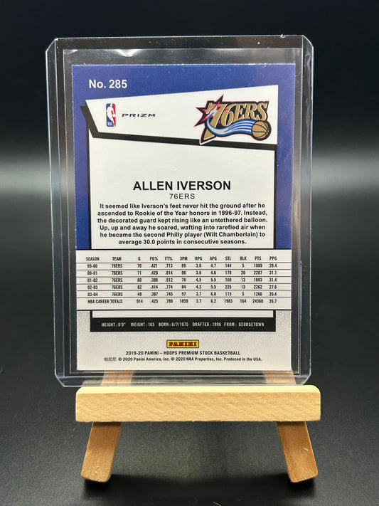 2019-20 Panini NBA Hoops Premium Stock Purple Disco Tribute Allen Iverson