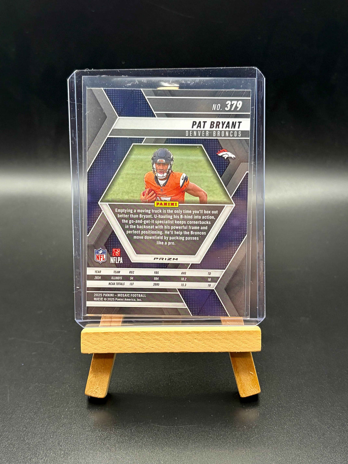 2025 Panini Mosaic Pat Bryant Purple Scope Rookie Card